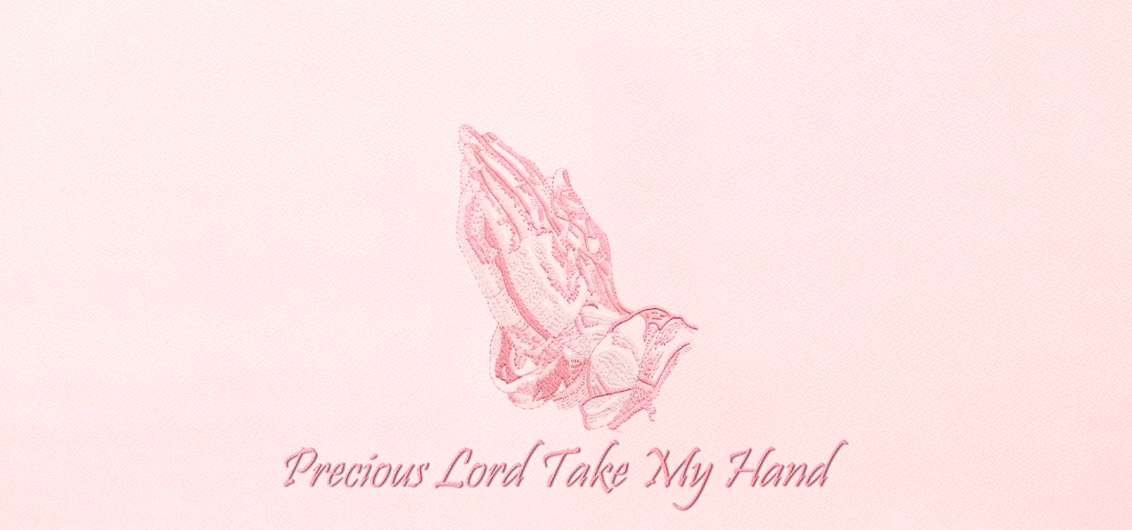 P 519 PK Precious Lord Take My Hand Pink Faux
